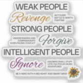 Albert Einstein Motivational Quote Typography Sticker (Voorkant)