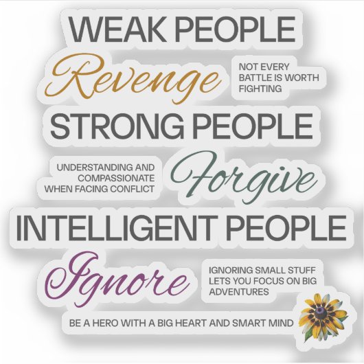 Albert Einstein Motiverende Citat Typografie Sticker (Voorkant)