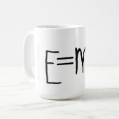 Albert Einstein's E=mc2 Koffiemok (Voorkant links)
