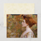 Albert Herter Woman met Red Hair Briefkaart (Voorkant / Achterkant)