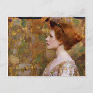 Albert Herter Woman met Red Hair Briefkaart