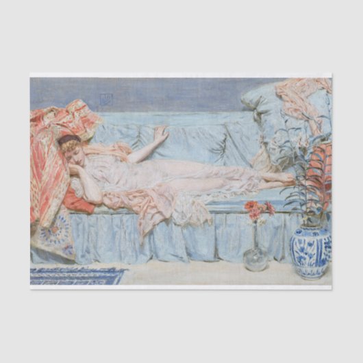 Albert Joseph Moore | Lilies (1866) Tissuepapier (Voorkant)