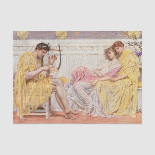 Albert Joseph Moore | Muzikant (ca. 1867) Tissuepapier (Voorkant)