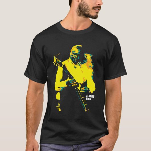 Albert King. Albert Nelson. Amerikaanse blues gita T-shirt (Voorkant)