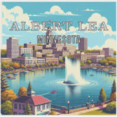 Albert Lea Minnesota 3 inch Vinyl Sticker (Voorkant)
