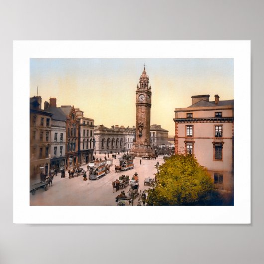 Albert Memorial Clock, Belfast Ireland Poster (Voorkant)