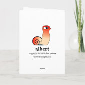 Albert met kerst feestdagen kaart (Achterkant)