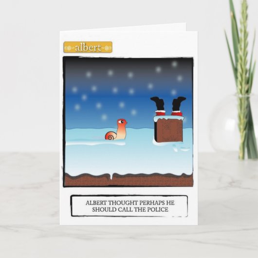 Albert met kerst feestdagen kaart (Voorkant)