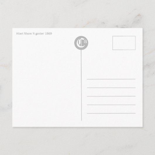 Albert Moore A garden CC0724 Briefkaart (Achterkant)
