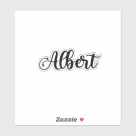 Albert Naam - Handgeschreven kalligrafie Sticker