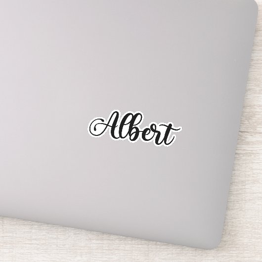 Albert Naam - Handgeschreven kalligrafie Sticker (Detail)