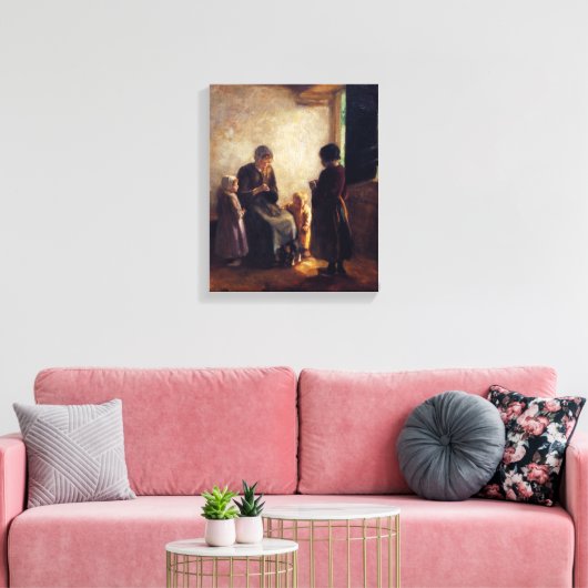 Albert Neuhuys De open deur Canvas Afdruk (Insitu (Woonkamer))