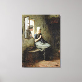  Albert Neuhuys Fishermans Courtship Canvas Afdruk