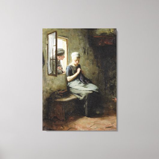  Albert Neuhuys Fishermans Courtship Canvas Afdruk (Voorkant)