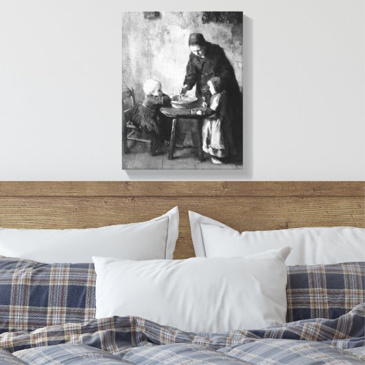 Albert Neuhuys Midden-dagenmaaltijden Canvas Afdruk (Insitu (Slaapkamer))