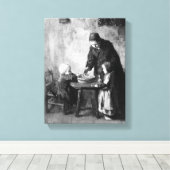 Albert Neuhuys Midden-dagenmaaltijden Canvas Afdruk (Insitu (Houten vloer))