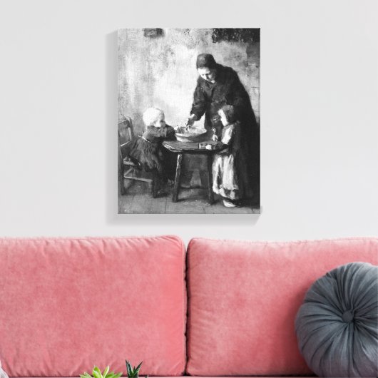  Albert Neuhuys Midden-dagenmaaltijden Canvas Afdruk (Insitu (Woonkamer))