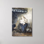 Albert Neuhuys moeder verzorgt haar kind door Fir Canvas Afdruk (Voorkant)