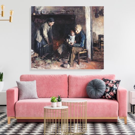 Albert Neuhuys - Veerechtgenote Canvas Afdruk (Insitu (Woonkamer))