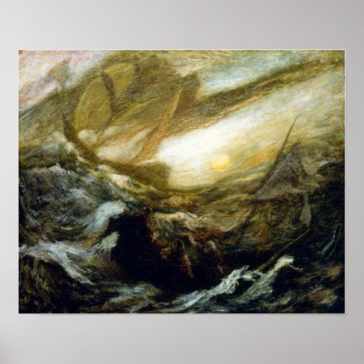 Albert Pinkham Ryder Flying Dutchman Poster (Voorkant)
