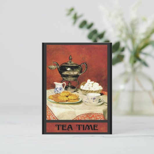 Albert Samuel Anker - Theetijd Briefkaart (Staand voorkant)