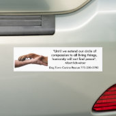 Albert Schweitzer citaat Bumpersticker (Op auto)
