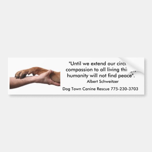 Albert Schweitzer citaat Bumpersticker (Voorkant)