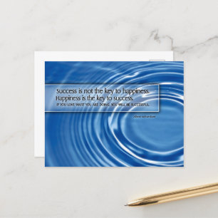 Albert Schweitzer Inspirerend citaat "Succes" Briefkaart