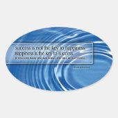 Albert Schweitzer Inspirerend citaat "Succes" Ovale Sticker (Voorkant)