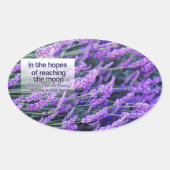 Albert Schweitzer Inspirerend quote "Flowers" Ovale Sticker (Voorkant)