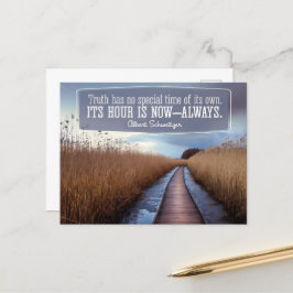 Albert Schweitzer Inspirerend Quote "Truth" Briefkaart