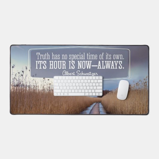 Albert Schweitzer Inspirerend Quote "Truth" Bureaumat (Keyboard & Muis)