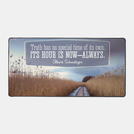 Albert Schweitzer Inspirerend Quote "Truth" Bureaumat (Voorkant)
