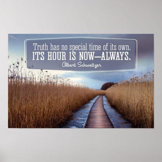 Albert Schweitzer Inspirerend Quote "Truth" Poster (Voorkant)