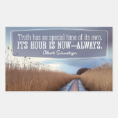 Albert Schweitzer Inspirerend Quote "Truth" Rechthoekige Sticker (Voorkant)