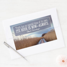 Albert Schweitzer Inspirerend Quote "Truth" Rechthoekige Sticker