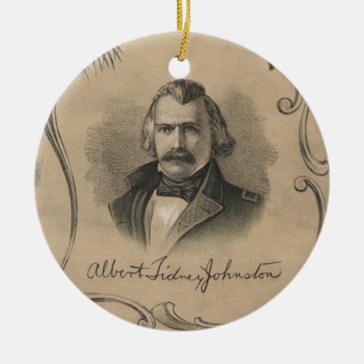 Albert Sidney Johnston Keramisch Ornament (Voorkant)