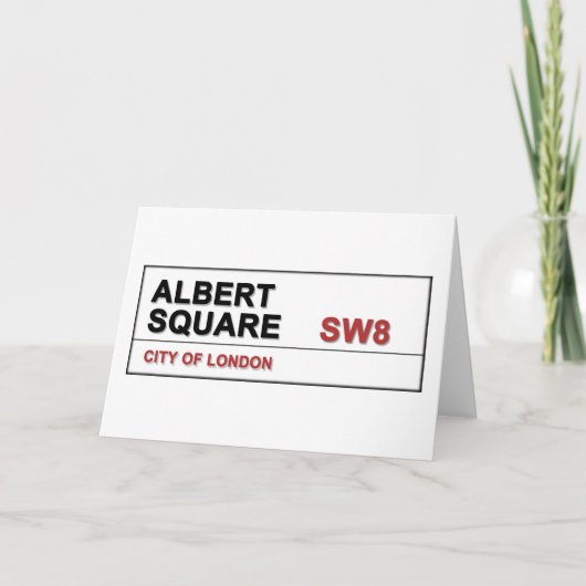 Albert Square Londen Feestdagen Kaart (Voorkant)