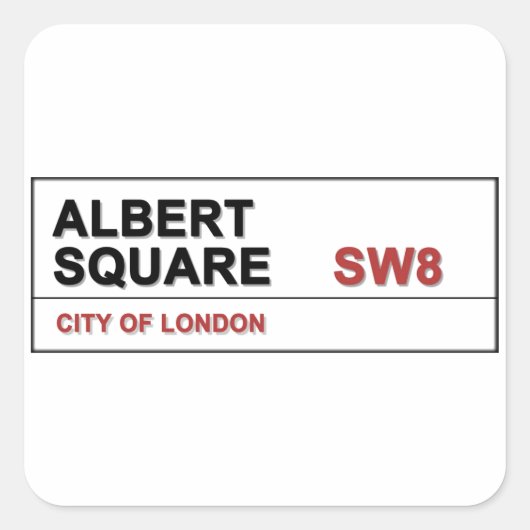 Albert Square London England Vierkante Sticker (Voorkant)
