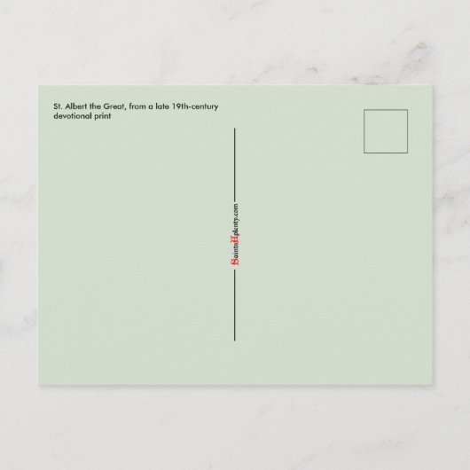 Albert the Great (BK 013) Briefkaart (Achterkant)