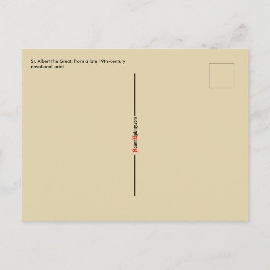 Albert the Great (BK 013) Briefkaart (Achterkant)