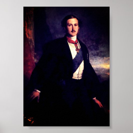 Albert van Saxe-Coburg en Gotha Sachsen Pos Poster (Voorkant)