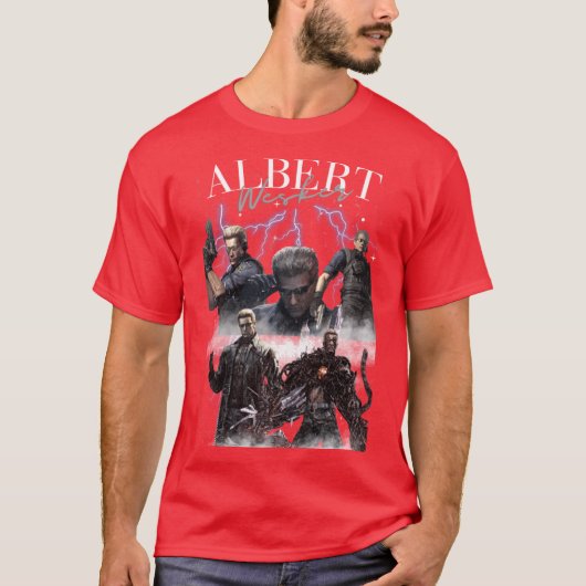 Albert Wesker Collage Resident Evil Poster Video G T-shirt (Voorkant)