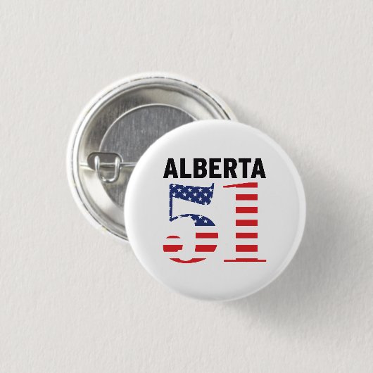 Alberta 51e Amerikaanse staat WEXIT Ronde Button 3,2 Cm (Voorkant /achterkant)