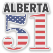 Alberta 51e Amerikaanse staat WEXIT Sticker (Voorkant)