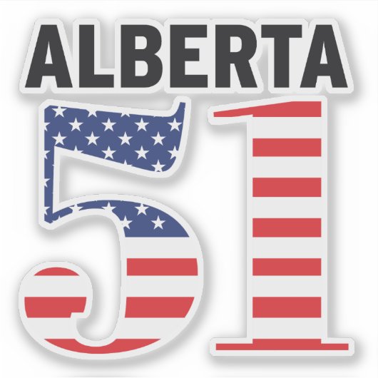 Alberta 51e Amerikaanse staat WEXIT Sticker (Voorkant)