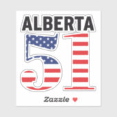 Alberta 51e Amerikaanse staat WEXIT Sticker (Vel)