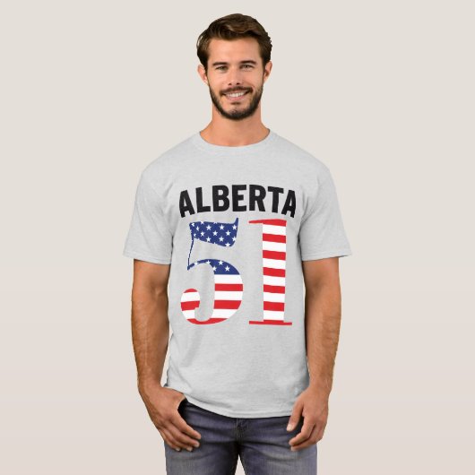 Alberta 51e Amerikaanse staat WEXIT T-shirt (Voorkant volledig)