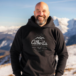 Alberta Bergen roepen ik moet gaan Donkere Mono Hoodie