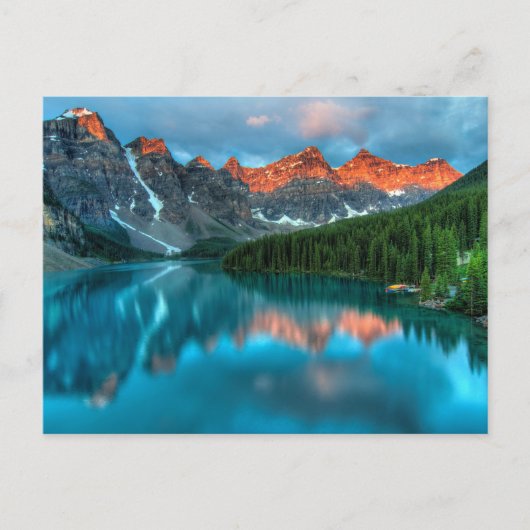 Alberta Canada Blue Lake Mountain Briefkaart (Voorkant)